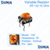 102 1K ohm Variable Resistor Trimpot Trimmer Vertical Potentiometer VR