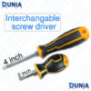 Interchangeable 2inch 4inch 2 in 1 Mini Screw Driver Phillips & Flat