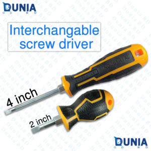 Interchangeable 2inch 4inch 2 in 1 Mini Screw Driver Phillips & Flat