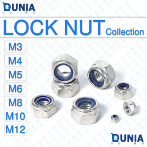 Lock Nut M3 M4 M5 M6 M8 M10 M12 Stainless Steel Hex Locknut Nylon Insert Self Nylock Anti Loosening For Machinery Automotive and DIY