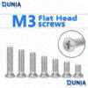 M3 x 6 8 10 12 20 25 40mm Flat head Phillips Drive machine Replacement Screw