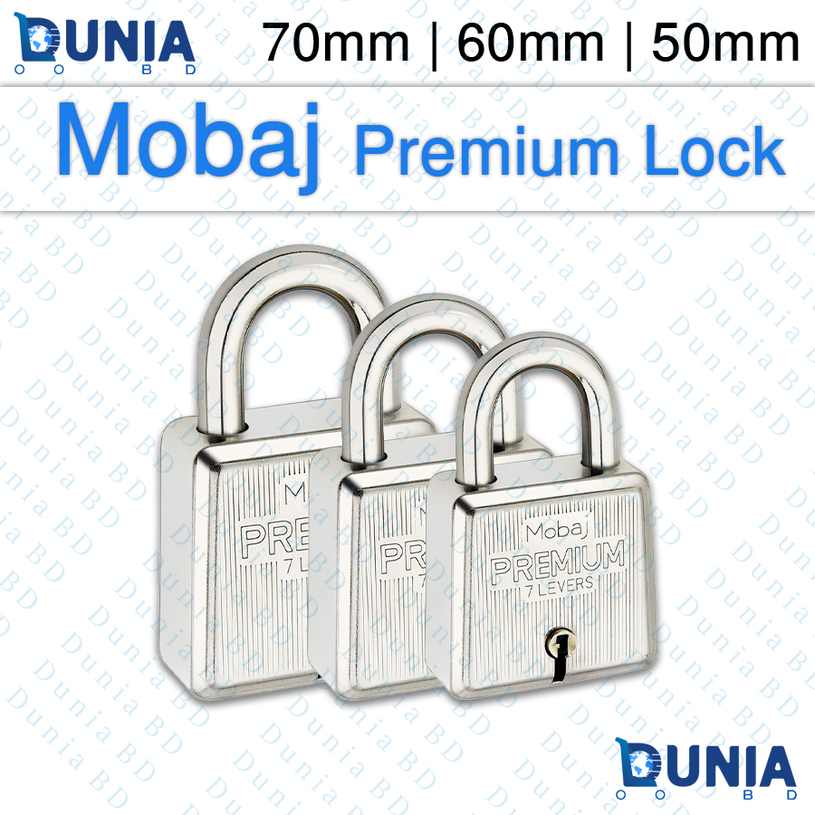 MOBAJ Premium 7 Lever Padlock Heavy Duty Security Lock 50 60 70mm