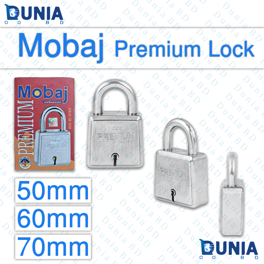 MOBAJ Premium 7 Lever Padlock Heavy Duty Security Lock 50 60 70mm
