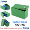 12V 7Ah Battery Case Green ABS Plastic Housing for 18650 Cells (Batteries Not Included)