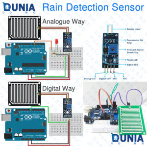 Rain Sensor Water Detection Sensor Module with 2 Jumper Wires - Water Drop Alert