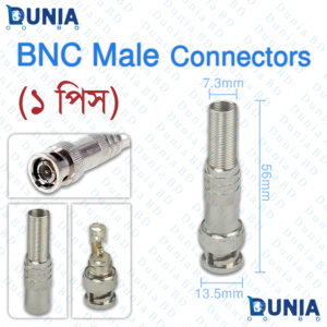 BNC Male Connector Screw Type for RG59/RG6 Coaxial Cable CCTV Installation