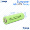 Sunpower INR21700-5000 lithium-ion battery 3.6V High Capacity Rechargeable Cell