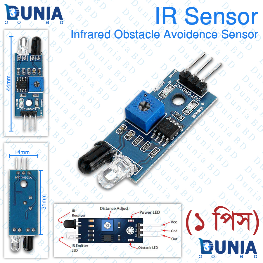 IR Obstacle Avoidance Sensor Module 2-30cm Detection for Arduino Robot