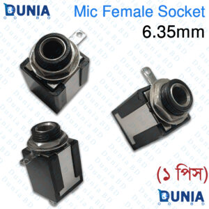 6.35mm Mic Socket Female Stereo Microphone Jack Panel Mount