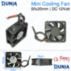 50x20mm DC 12V Mini Cooling Fan Efficient Heat Dissipation for Electronics
