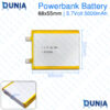 3.7V 5000mAh Lithium Polymer Battery 68x55x10mm Rechargeable LiPo Cell