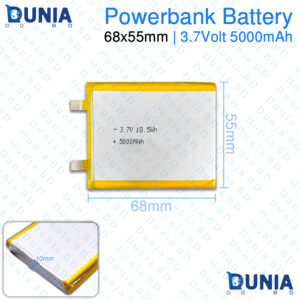 3.7V 5000mAh Lithium Polymer Battery 68x55x10mm Rechargeable LiPo Cell