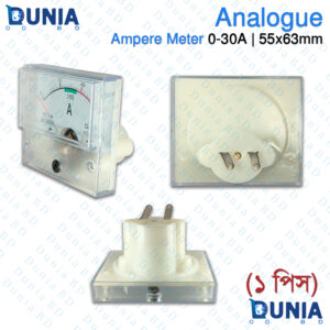 Analogue DC Ammeter 0-30A Panel Meter 55x63mm 85C1 Current Gauge