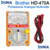 Brother HD-470A Analog Multimeter Heavy Duty Multitester with Probes & Battery Tester