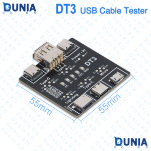 DT3 USB Cable Tester Board Multi-Port Data Cable Detector for Type-C Lightning Micro USB