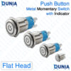 12mm 16mm 19mm Metal Momentary Push Button Switch with LED Indicator Waterproof Power Symbol