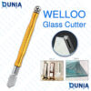 WELLOO Professional Oil Feed Glass Cutter Metal Handle for Mirror and Thick Glass Cuttingv