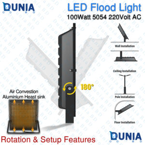 100W LED Flood Light 5054 SMD 220V AC IP66 Waterproof Outdoor Lighting