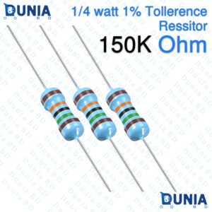 150k ohm 1/4 Watt Resistor Quarter watt 1% 150kΩ 150 Kohms 150000 ohms Metal Film Resistance