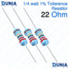 22 ohm 1/4 Watt Resistor Quarter watt1% 22Ω 22 ohms Metal Film Resistance