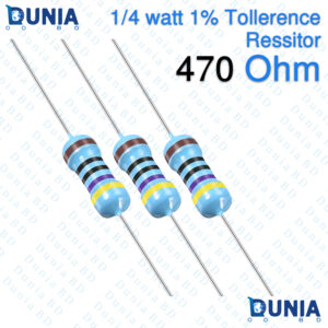 470 ohm 1/4 Watt Resistor Quarter watt 1% 470Ω 470 ohms Metal Film Resistance