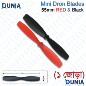 55mm Mini Drone Propeller Blades CW CCW Red & Black Pair for Micro Quadcopter Coreless Motor FPV Drone