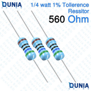 560 ohm 1/4 Watt Resistor Quarter watt 1% 560Ω 560 ohms Metal Film Resistance