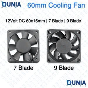 60mm Cooling Fan 12V DC 7 Blade & 9 Blade Variations Brushless Axial Fan for 3D Printer Router PC Case DVR Electronics Cooling