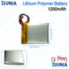 1200mAh Lithium Polymer Battery 3.7Volt LiPo Rechargeable Cell with Wire For Remote Headphone Camera & DIY Work