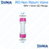 RO Non Return Valve NRV 1/4 Inch Quick Connect One-Way Check Valve for Water Purifier RO System