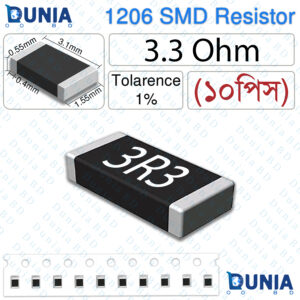 3.3 Ohm 3R3 1206 SMD Resistor 1/4W ±1% Tolerance Precision Low-Value Current Sense Chip Resistor