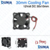 30mm Cooling Fan Mini 12V DC Brushless Fan for Raspberry Pi Arduino Electronics DIY Projects
