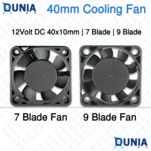 40mm Cooling Fan 12V DC 7 Blade & 9 Blade Variations Brushless Axial Fan for 3D Printer Router Electronics Cooling