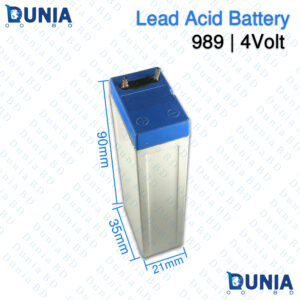 4V Lead Acid Battery 989 Rechargeable for Portable Lamp & DIY Project