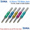 6.35mm TS Male Jack Plug 1/4 Inch Stereo Connector for Guitar Microphone Amplifier Audio Cable