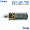 N20 Gear Motor 3x7mm D-Shaft 20mm Motor Body High Torque Micro DC Geared Motor