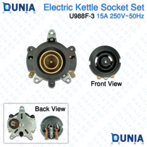Electric Kettle Socket Set U988F-3 15A 250V Replacement Power Base