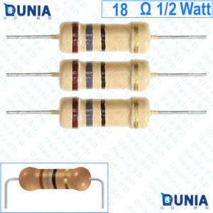 18 ohm 1/2 watt Half watt Resistor ±5% 18Ω 18 ohms 18 ohms Carbon Film Resistance
