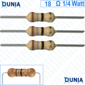 18 ohm 1/4 watt Quarter watt Resistor ±5% 18Ω 18 ohms Carbon Film Resistance
