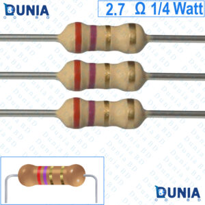 2.7 ohm 1/4 watt Quarter watt Resistor ±5% 2.7Ω 2.7 ohms Carbon Film Resistance
