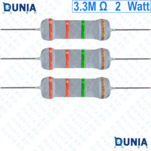 3.3M ohm 2 watt Two watt Resistor ±5% 3.3MΩ 3.3 M ohms Metal Oxid Film Resistance