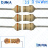 3.9 ohm 1/4 watt Quarter watt Resistor ±5% 3.9Ω 3.9 ohms Carbon Film Resistance