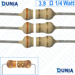 3.9 ohm 1/4 watt Quarter watt Resistor ±5% 3.9Ω 3.9 ohms Carbon Film Resistance