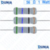 56 ohm 1 watt One watt Resistor ±5% 56Ω 56 ohms Metal Oxid Film Resistance