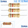 8.2 ohm 1/2 watt Half watt Resistor ±5% 8.2Ω 8.2 ohms Carbon Film Resistance