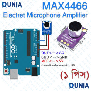 MAX4466 Microphone Amplifier Electret Module with Adjustable Gain