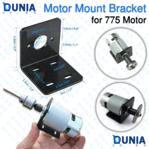 775 motor mount bracket with Screws - Black