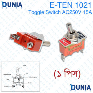 E-TEN 1021 Toggle Switch AC 250V 15A ON-OFF 2 Pin Heavy Duty Switch