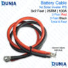 25RM Battery Cable for Solar Inverter IPS Red and Black Set