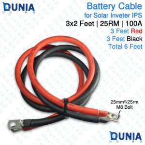 25RM Battery Cable for Solar Inverter IPS Red and Black Set
